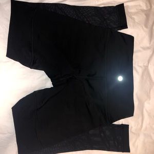 Reveal High Waisted tights with shear stripe print on lower half of leg